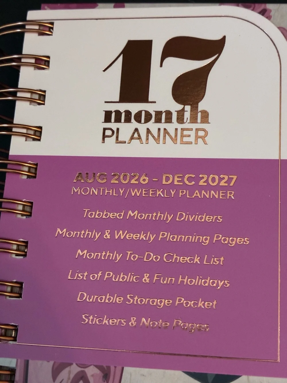 Western Cowgirl 17 month Planner